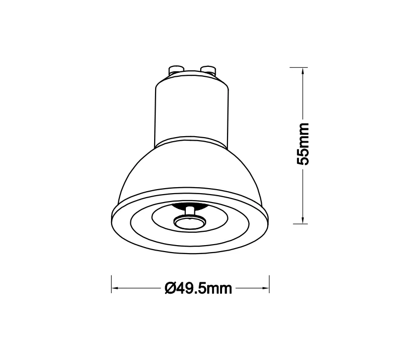 AZZARDO LAMPA LED 7W GU10 3000K EARTHY
