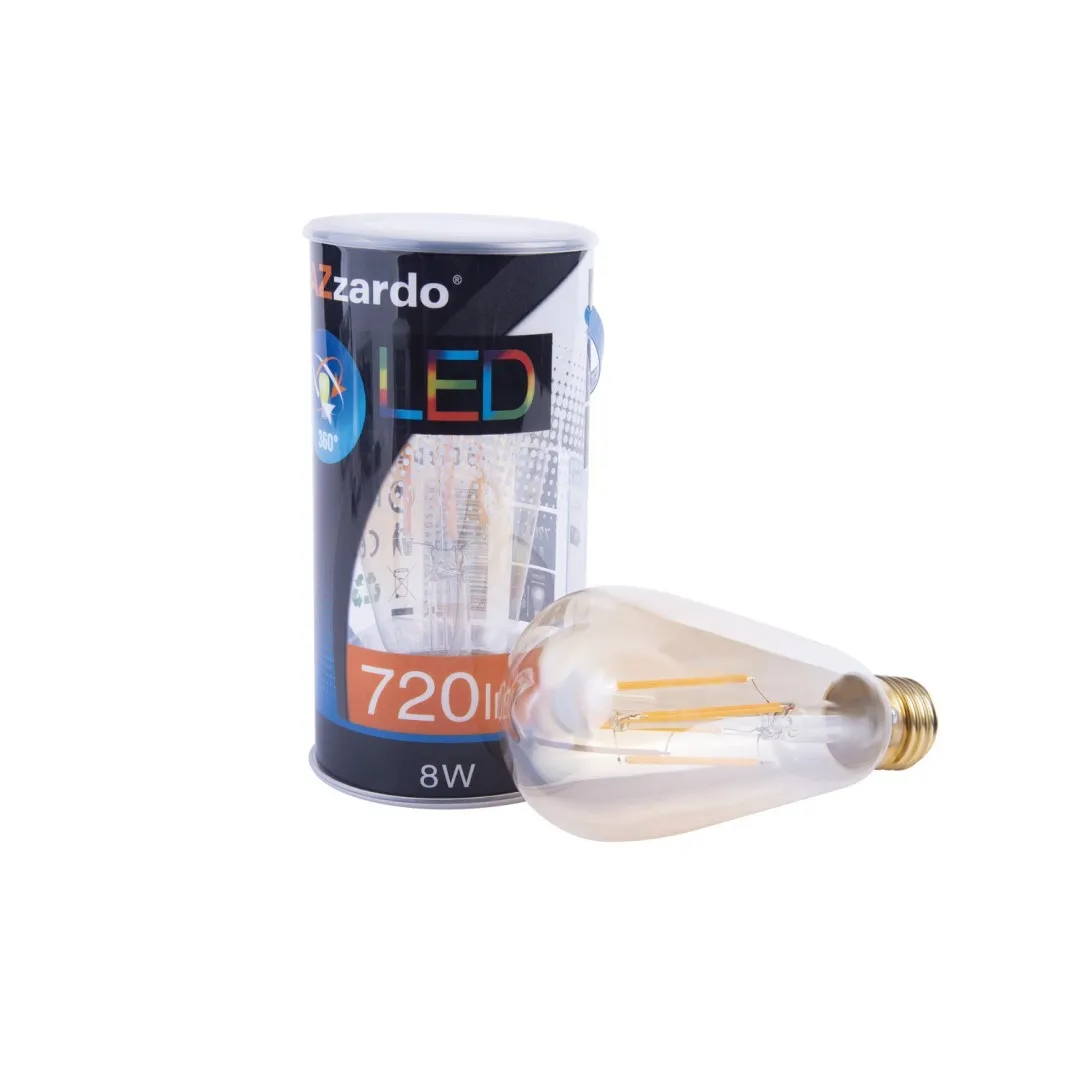 AZZARDO LAMPA LED E27 DIMM 2200K 8W BALL AM
