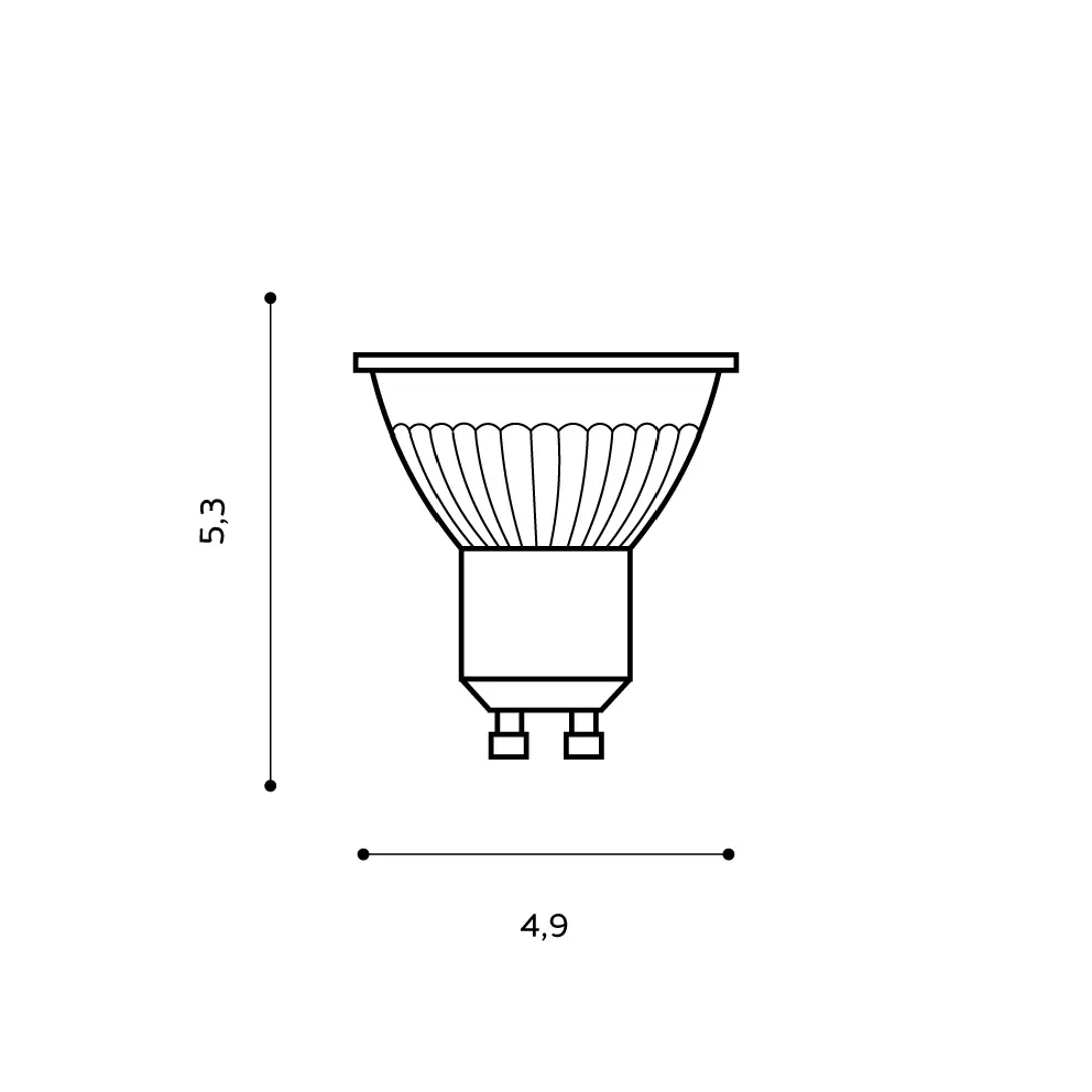 AZZARDO LAMPA LED GU10 7W DIMM 3000K 530LM