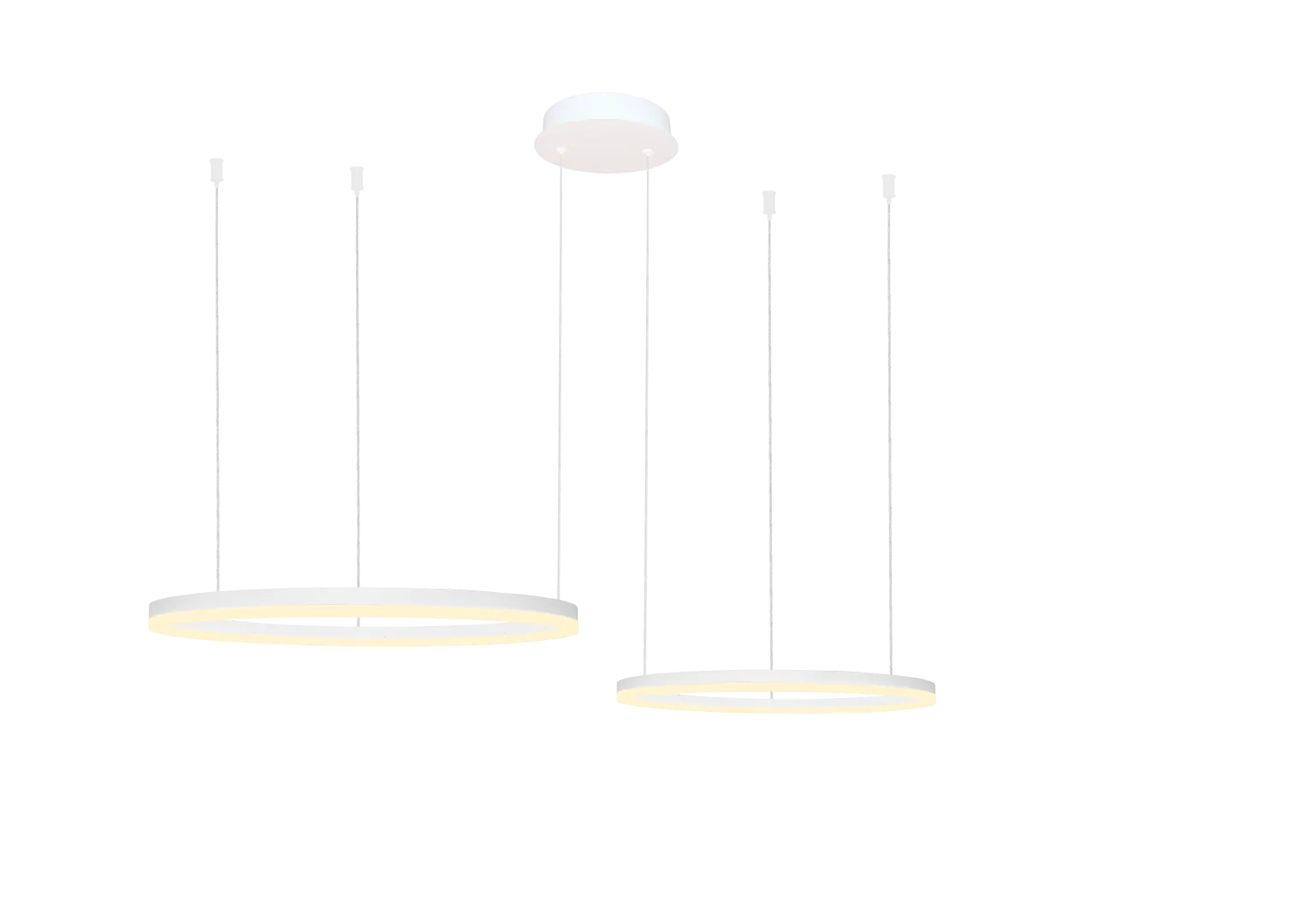 HALO PENDANT 80+60 CCT DIMM WH + REMOTE CONTROL
