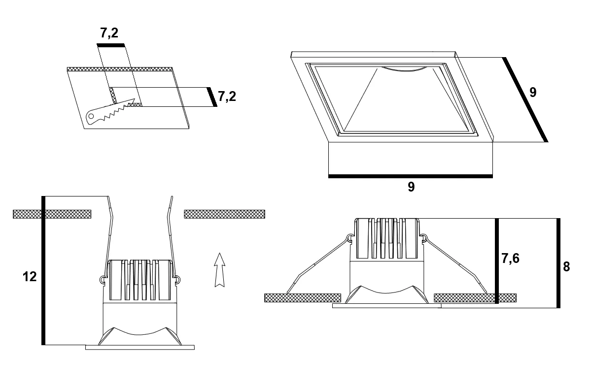 OKOS 10W CCT SWITCH WH