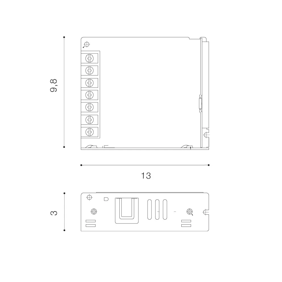 TRACK MAGNETIC DRIVER MEANWELL 100W 48V OUTER