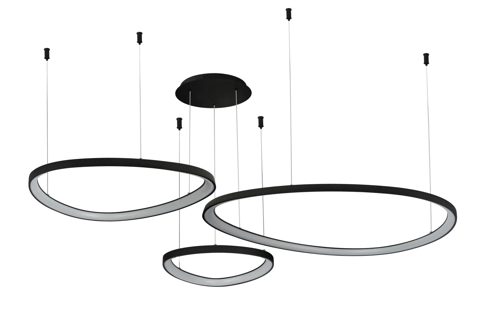 AMANDA PENDANT 42+62+82 CCT SWITCH DIMM BK